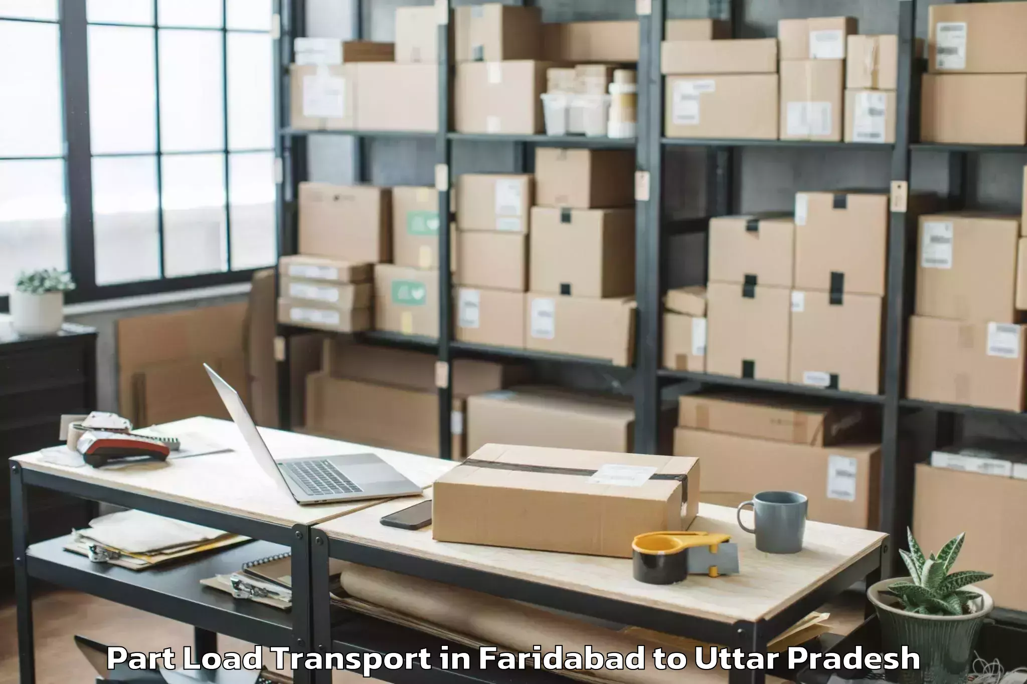 Book Faridabad to Bhongaon Part Load Transport